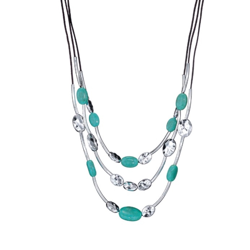 Summer Look of Turquoise Layered Necklace